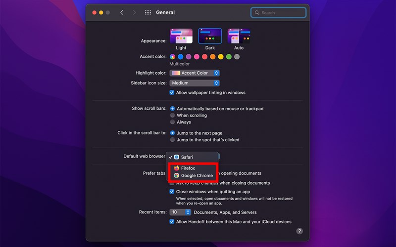 Cách thay đổi trình duyệt mặc định macos