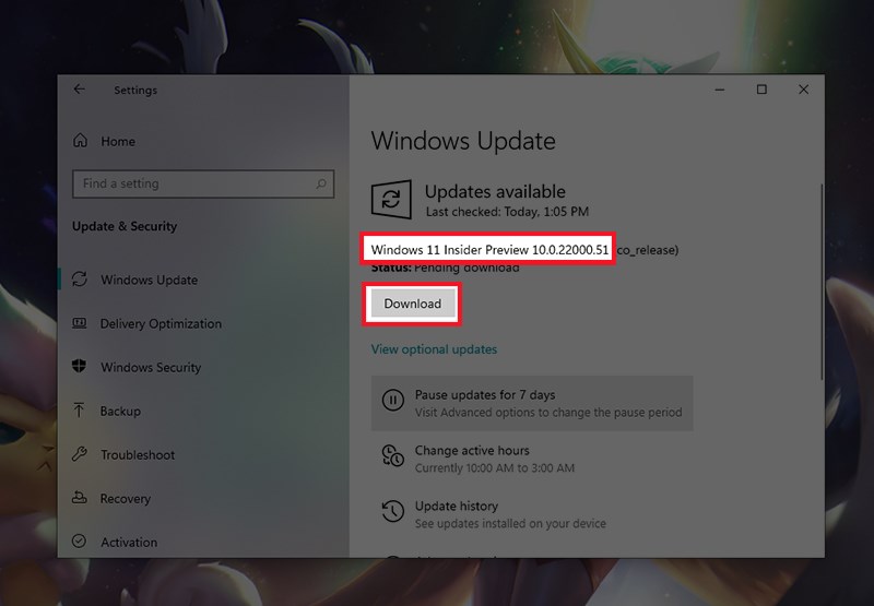 Download Windows 11 Insider Preview 10.0.22000.51