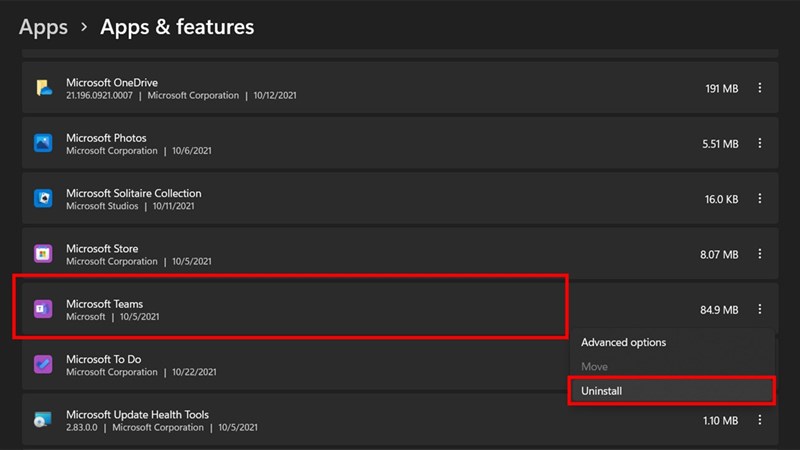 Cách xóa Microsoft Teams trên máy tính