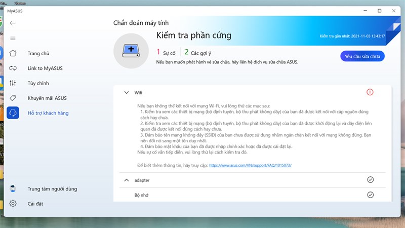 Cách kiêm tra lỗi laptop asus