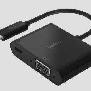 Cáp Adapter chuyển đổi, USB-C sang VGA, PD 60W Belkin (AVC001BTBK)