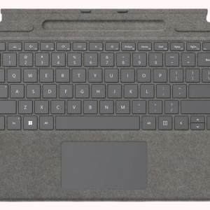 Bàn phím Surface Pro X Alcantara màu xám có khe bút