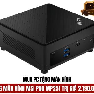 PC MSI Cubi 5 12M/ Intel SOC/i5-1235U/ SO-DIMM DDR4 8GB (8GB*1)/512G M.2 PCIe SN540/ AX 211 + BT 5.3/ Ext. Power Switch/ 65W/ No OS/2 Year Warranty