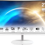 Màn hình cong MSI PRO MP271CAW Trắng (27.0Inch/ Full HD/ 75HZ/ 250cd/m2/ VA/ Loa) - Mới 100% chính hãng